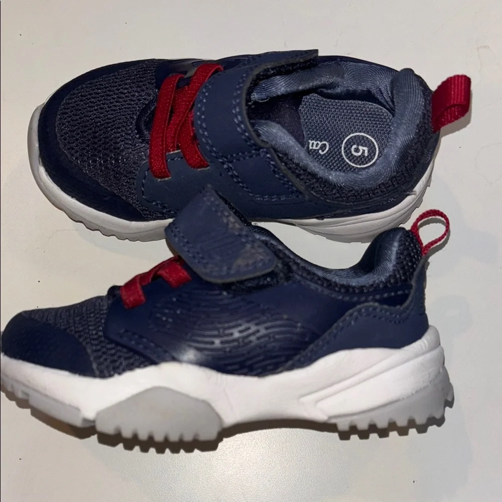 Cat & Jack Blue and Red Baby Boy Sneaker 2PR Bundle 5/6 NWT